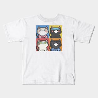 Pixel Cat Tile 016 Kids T-Shirt